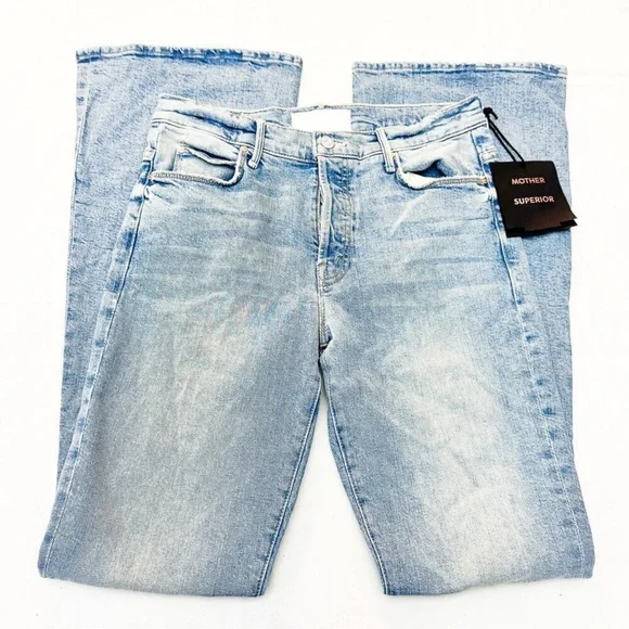 MOTHER Stunner Cruiser Light Blue Vintage-Inspired Denim Jeans - Picture 4 of 9